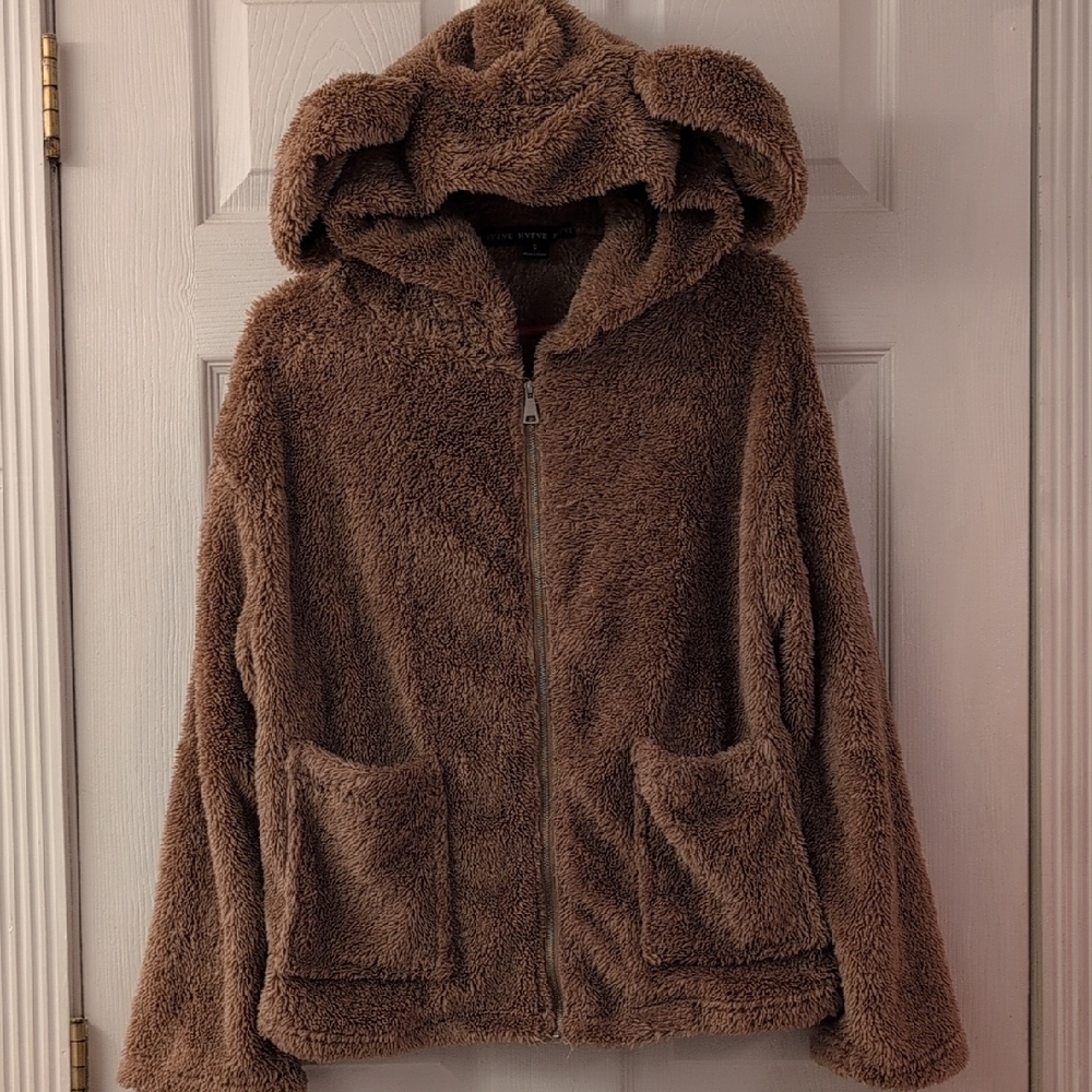 NWOT Furry Teddy Hoodie/Jacket 3D Ears!